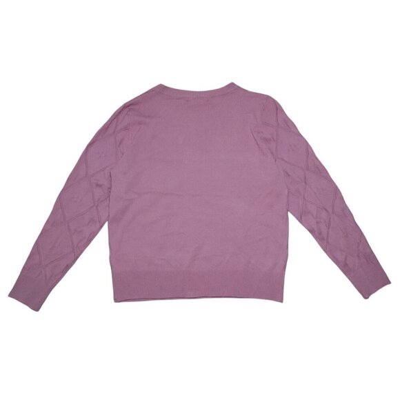 Carolyn Taylor women's XL pink sweater with pearl embellishments, NWT. - Picture 3 of 10